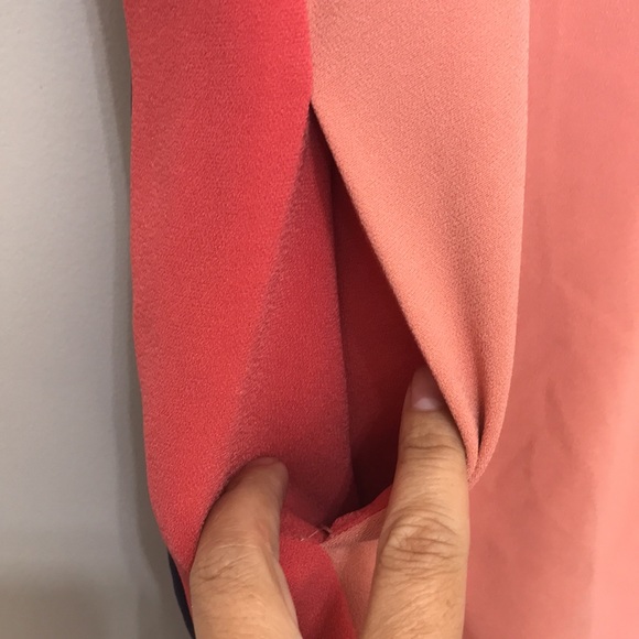 Banana Republic Blue orange ColorBlock Shift Dress size 8 - Picture 4 of 11